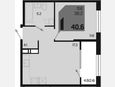 2-комнатная квартира, 40.60 м², 2/18 этаж фото 0