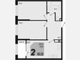 3-комнатная квартира, 61 м², 2/18 этаж фото 0