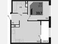 2-комнатная квартира, 39.70 м², 18/18 этаж фото 0