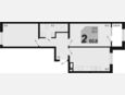 3-комнатная квартира, 60.80 м², 2/9 этаж фото 0
