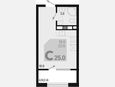Студия, 25 м², 7/9 этаж фото 0