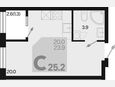 Студия, 25.20 м², 2/18 этаж фото 0
