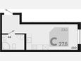 Студия, 27.60 м², 2/18 этаж фото 0