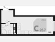 Студия, 26.70 м², 7/18 этаж фото 0