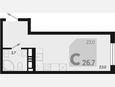Студия, 26.70 м², 16/18 этаж фото 0