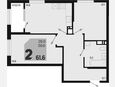 2-комнатная квартира, 61.60 м², 4/18 этаж фото 0