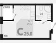 Студия, 25 м², 2/18 этаж фото 0