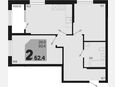 3-комнатная квартира, 62.40 м², 2/18 этаж фото 0
