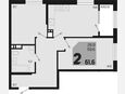 2-комнатная квартира, 61.60 м², 6/18 этаж фото 0