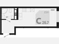 Студия, 26.70 м², 16/18 этаж фото 0