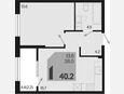 2-комнатная квартира, 40.20 м², 2/18 этаж фото 0