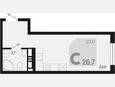 Студия, 26.70 м², 9/18 этаж фото 0
