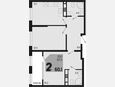 2-комнатная квартира, 60.10 м², 18/18 этаж фото 0