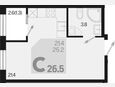Студия, 26.50 м², 2/18 этаж фото 0