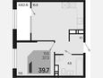 2-комнатная квартира, 39.70 м², 12/18 этаж фото 0