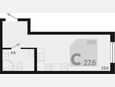 Студия, 27.60 м², 2/18 этаж фото 0