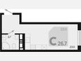 Студия, 26.70 м², 7/18 этаж фото 0