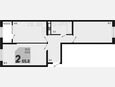 2-комнатная квартира, 65.80 м², 17/18 этаж фото 0