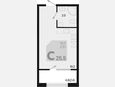Студия, 25.50 м², 2/9 этаж фото 0