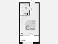 Студия, 25 м², 5/9 этаж фото 0