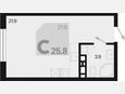 Студия, 25.80 м², 6/9 этаж фото 0