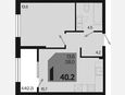 2-комнатная квартира, 40.20 м², 2/18 этаж фото 0