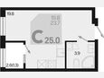 Студия, 25 м², 2/18 этаж фото 0