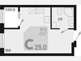 Студия, 25 м², 2/18 этаж фото 0