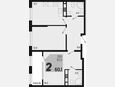 2-комнатная квартира, 60.10 м², 18/18 этаж фото 0