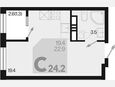 Студия, 24.20 м², 5/18 этаж фото 0