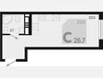Студия, 26.70 м², 3/18 этаж фото 0